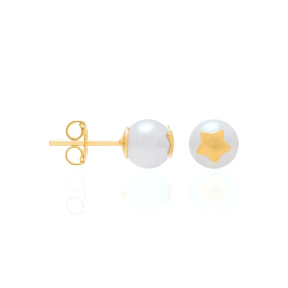 Amazing 🇧🇷 pearls star ⭐️ Gold Filled earrings